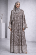 Abaya - cashmere med spets och broderi