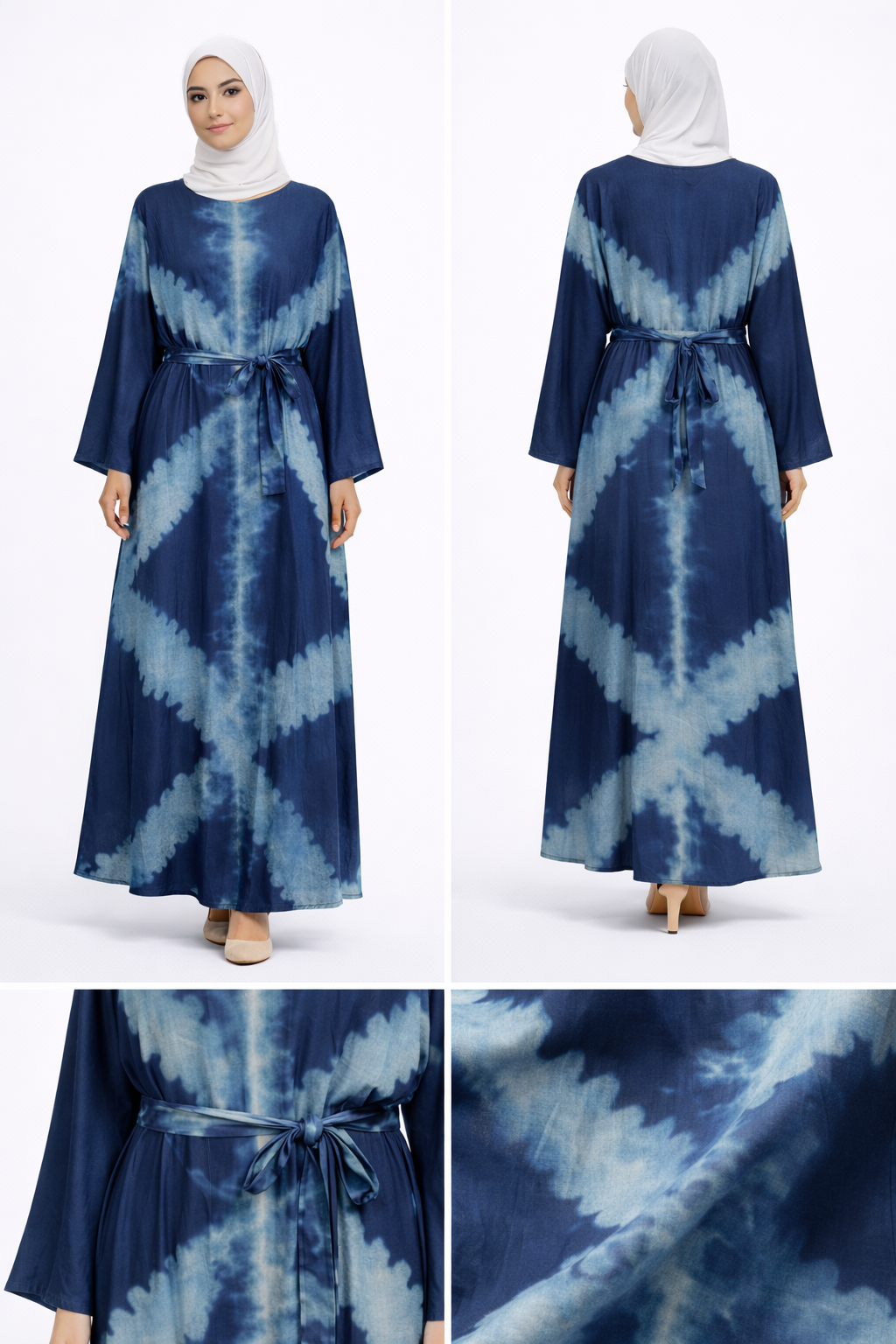 Tie-Dye klänning med Skärp