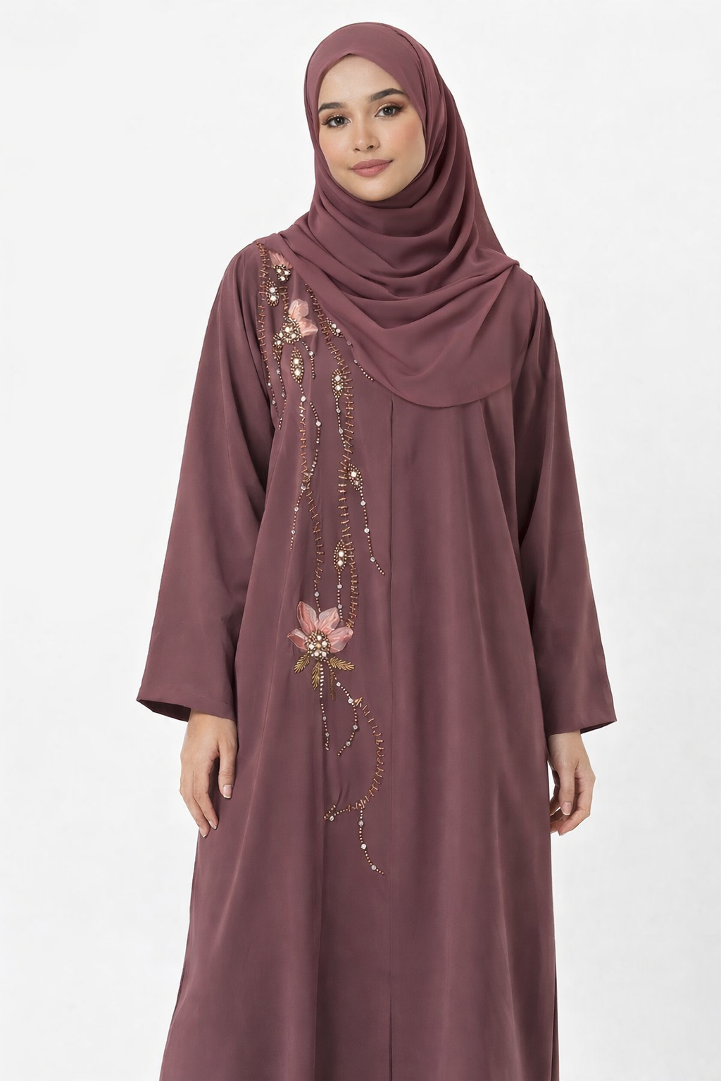 Pearl Embellished Abaya